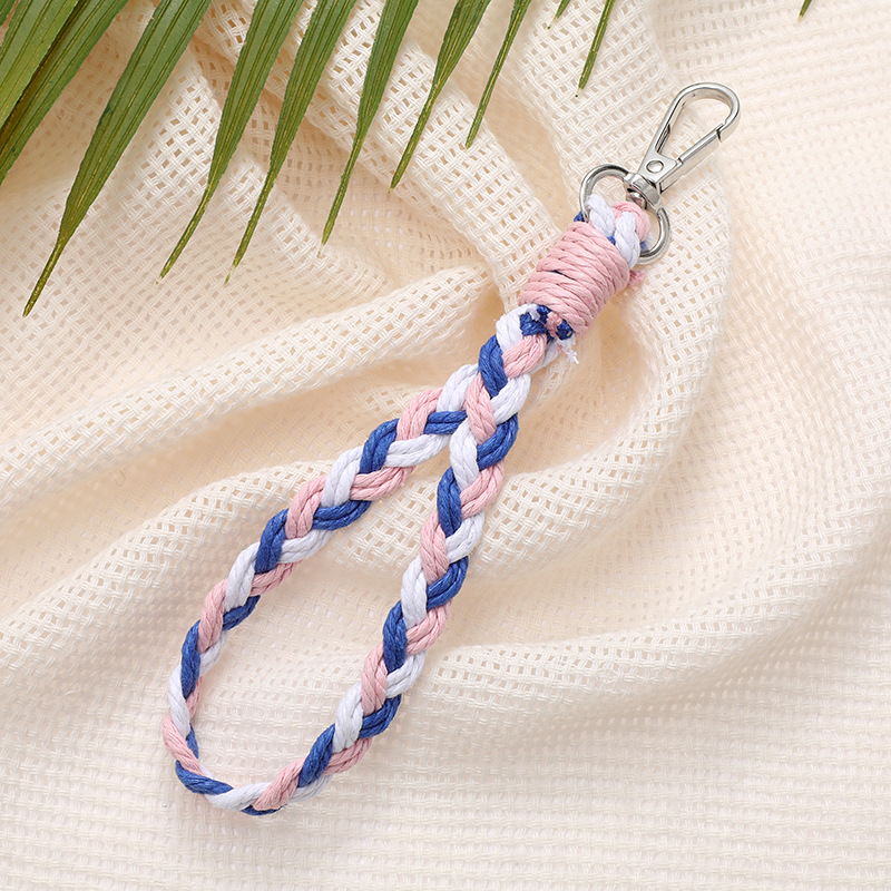 K2615 three-strand braid pendant blue and white Pi