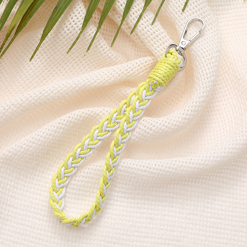 12:K2620 three-strand braid pendant yellow and white