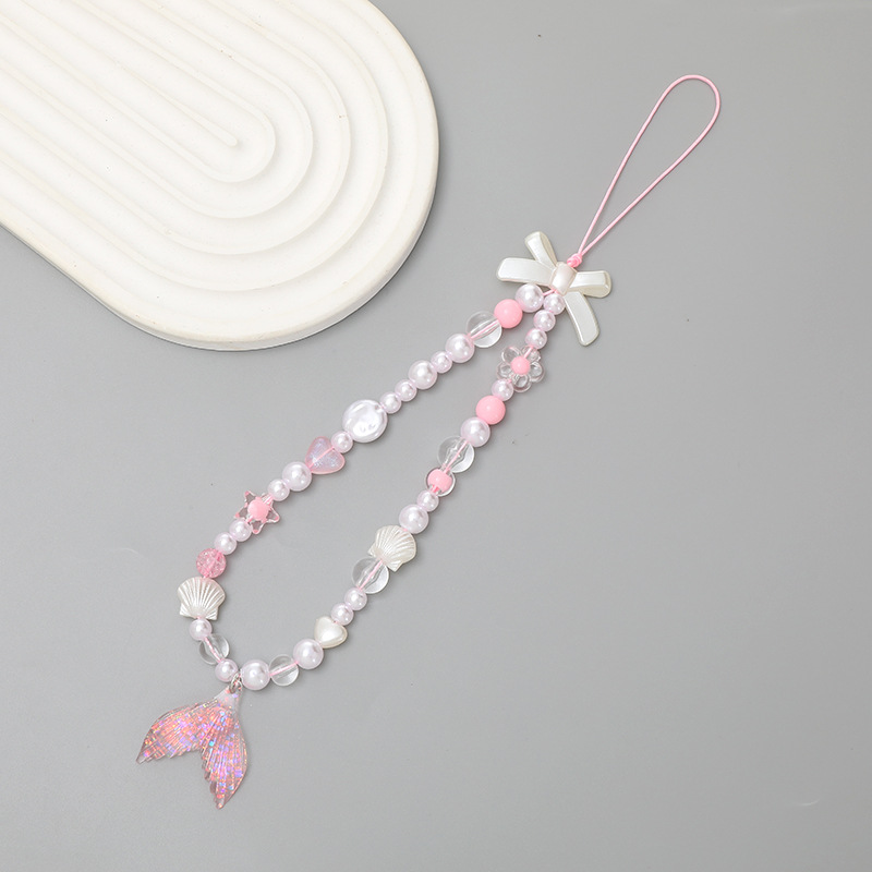 1:K2420 fishtail mobile phone chain Pink