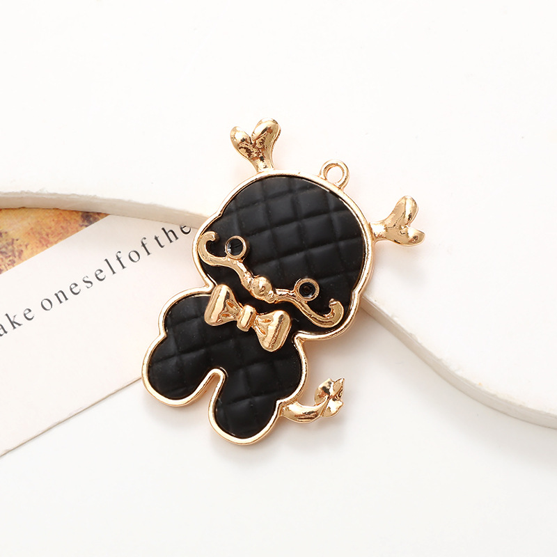 8:D2125 bow tie small dragon Black