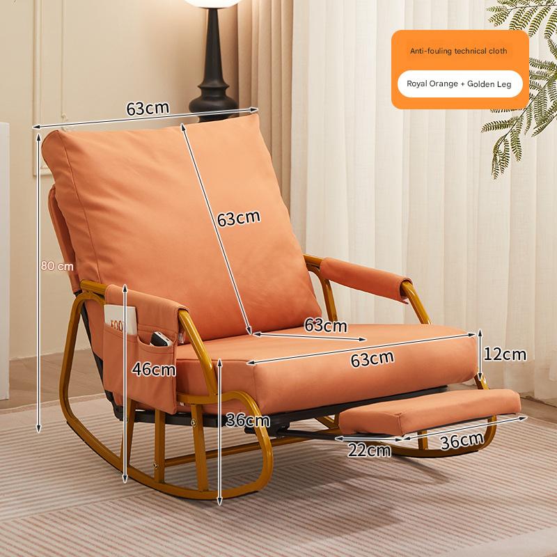 [chinese orange-technical cloth] gold legs   pedals (multiple adjustable backrests)