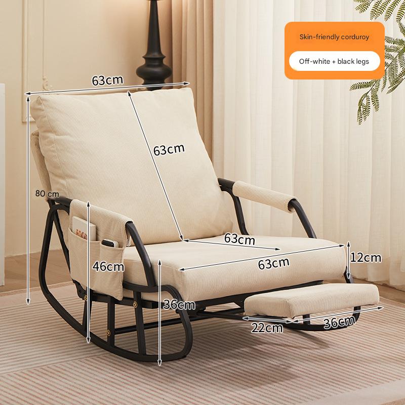 [rice white-corduroy] black leg pedal (backrest multi-block adjustable)