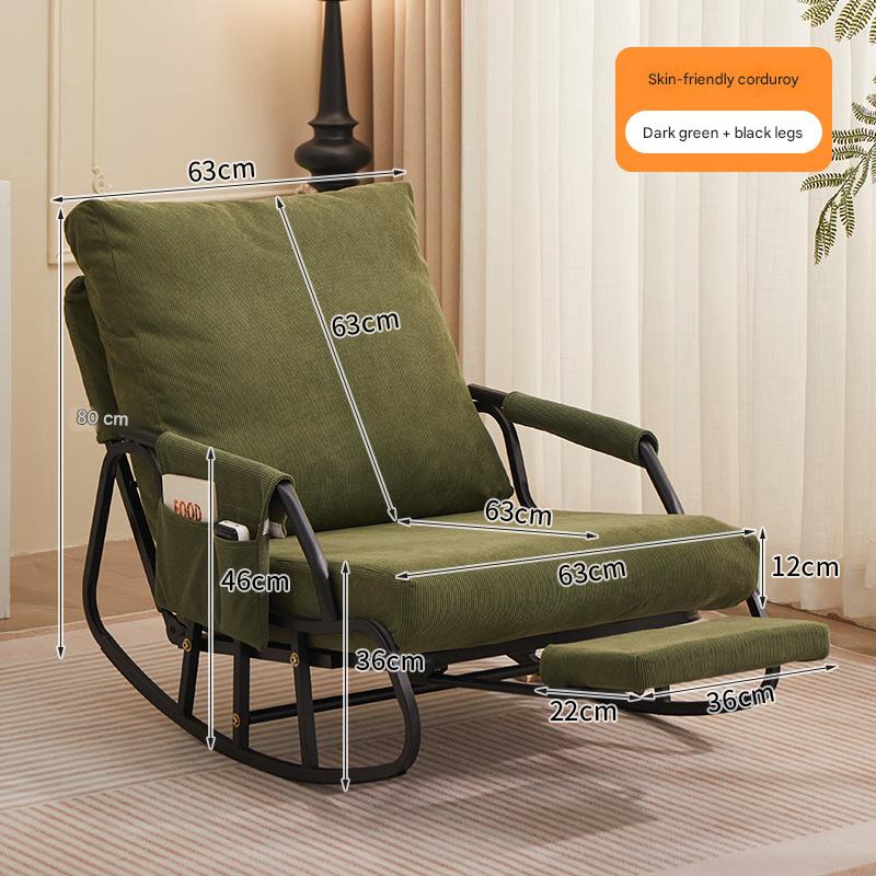 [dark green-corduroy] black leg pedal (backrest multi-block adjustable)