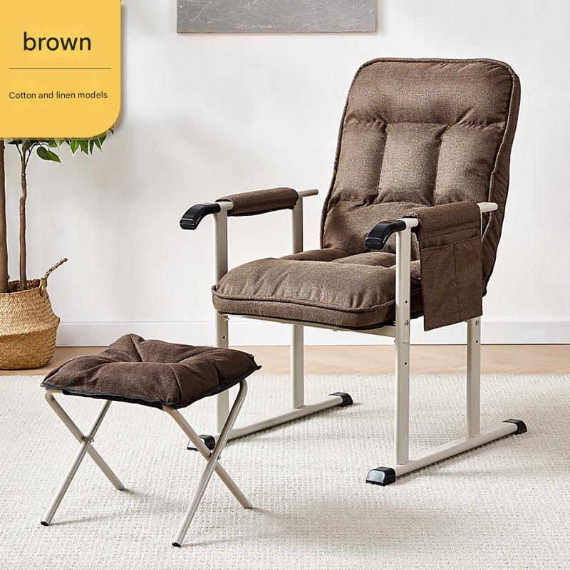 [can be lifted and adjustable backrest] cotton and linen coffee color   pedals