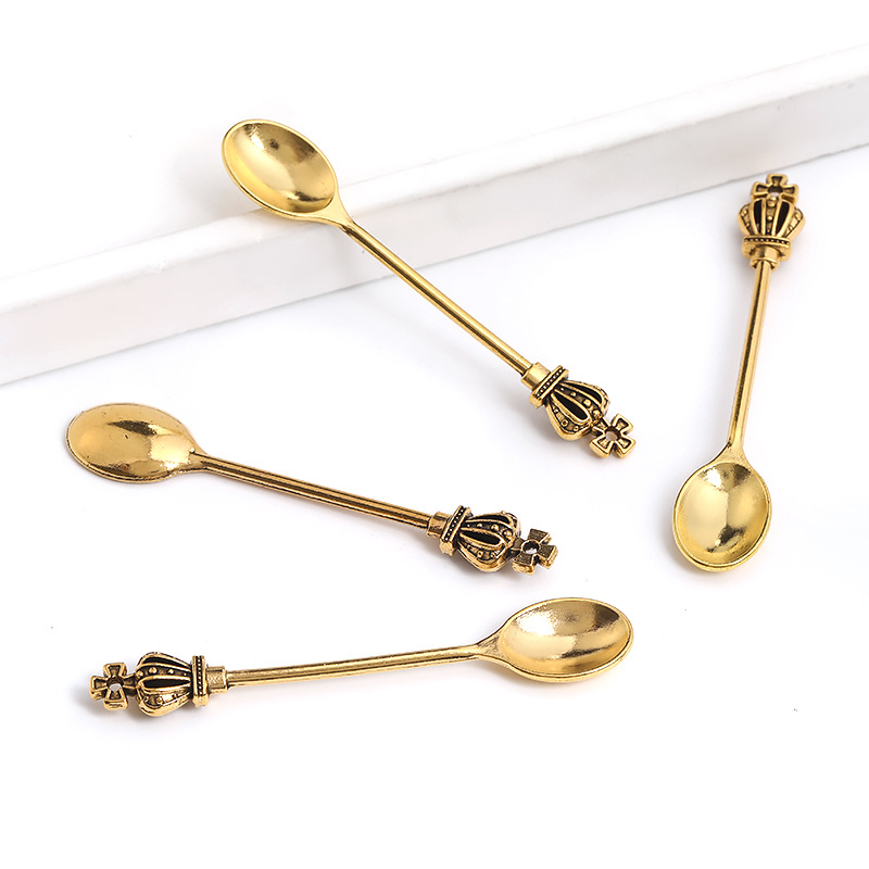 5:antique gold spoon