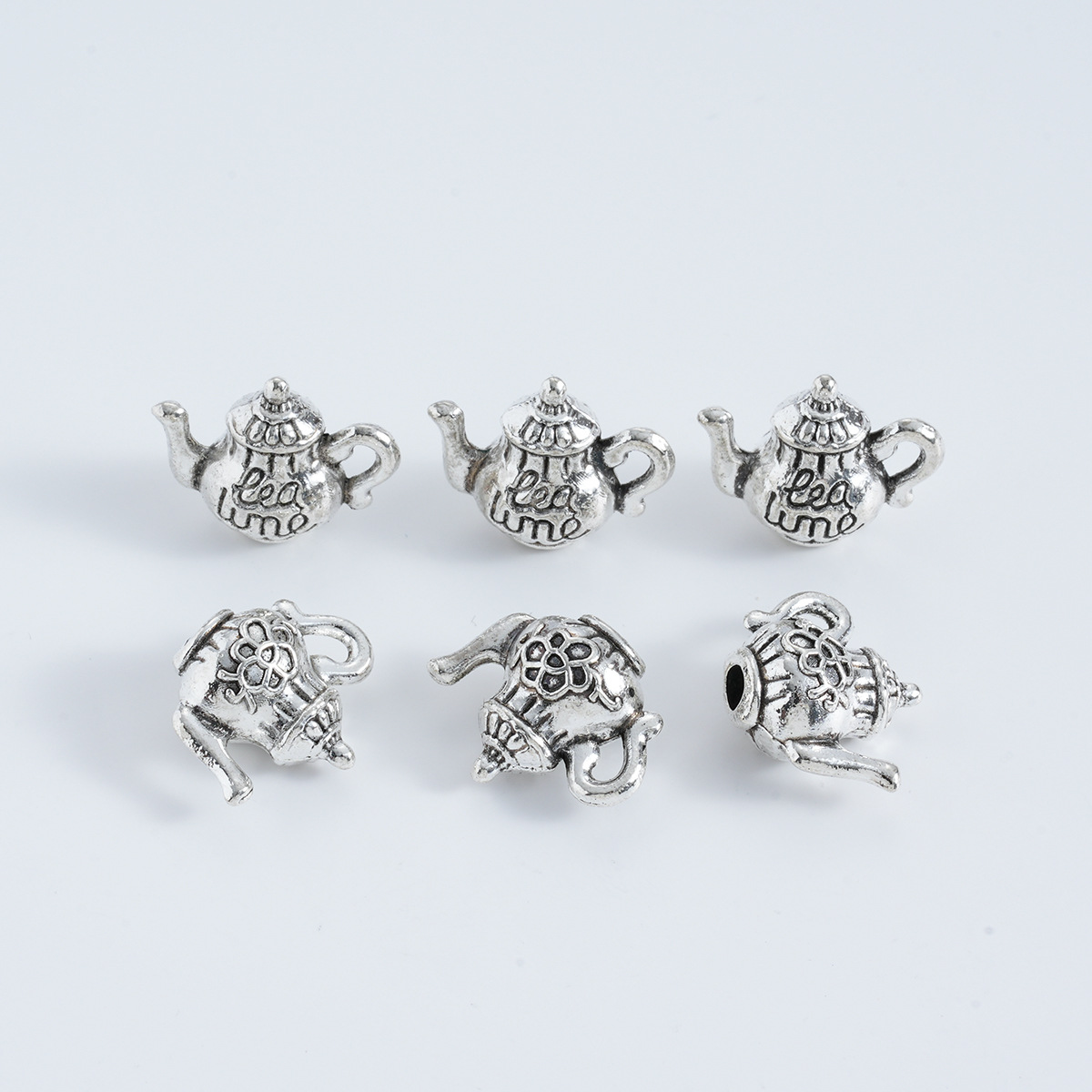 1:Teapot 13x16x8mm Ancient Silver