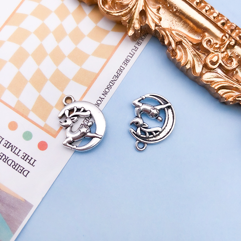 10:antique silver elk 13x17mm-15701/1.42g