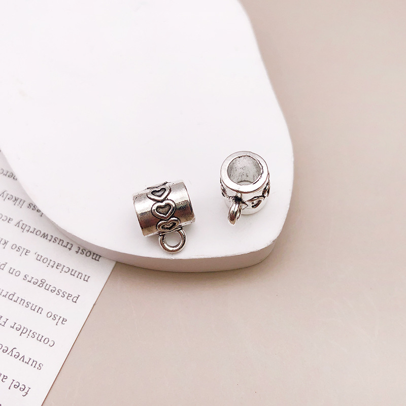 16:antique silver tee pendant 7x 9 hole 4.5 mm-13894/1.2g