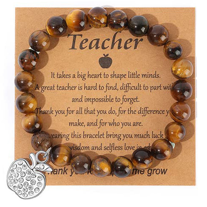 3:Tiger Eye Apple Diamond Pendant Teacher Card 1