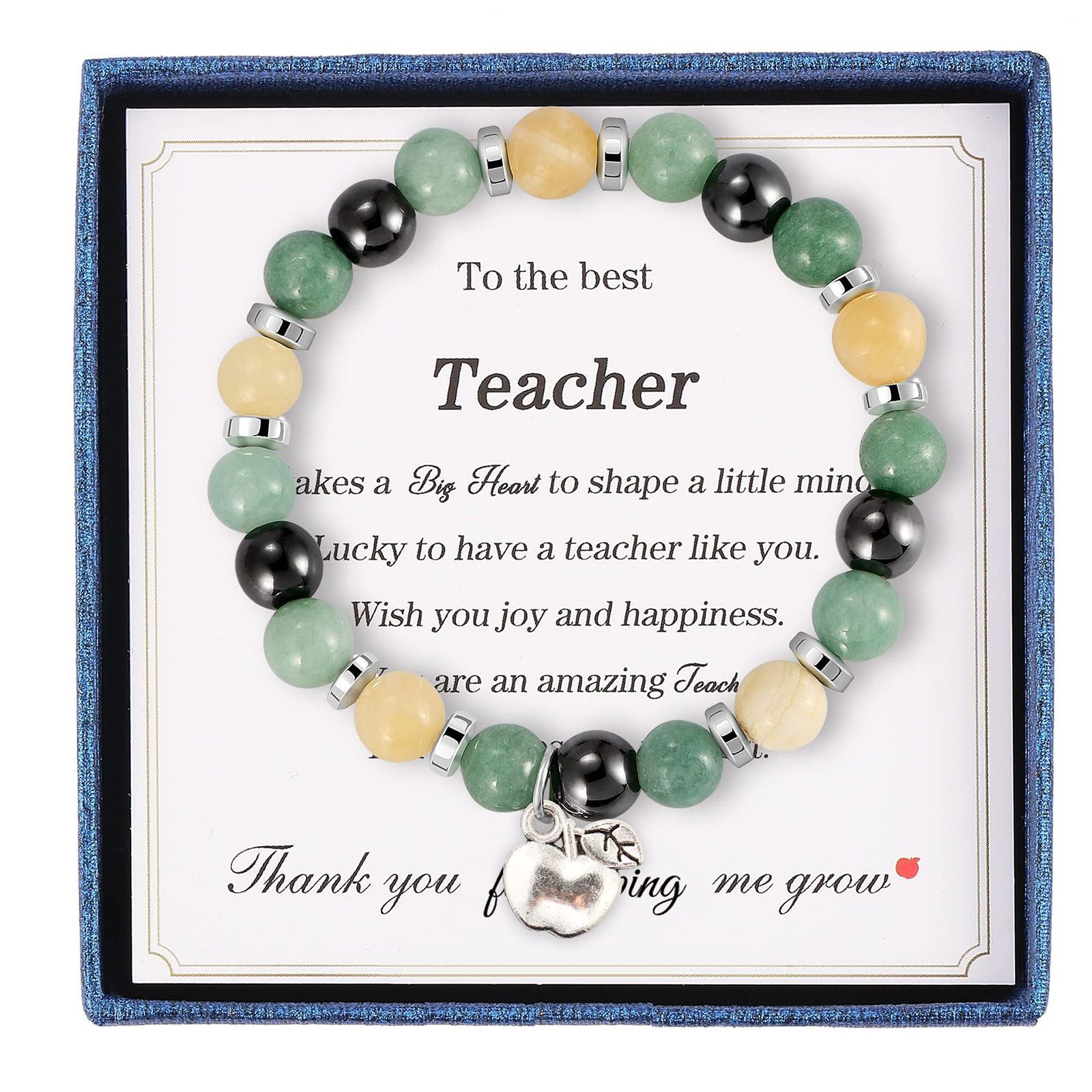 4:Yellow Green Crystal Magnet Apple Pendant Teacher Card 1