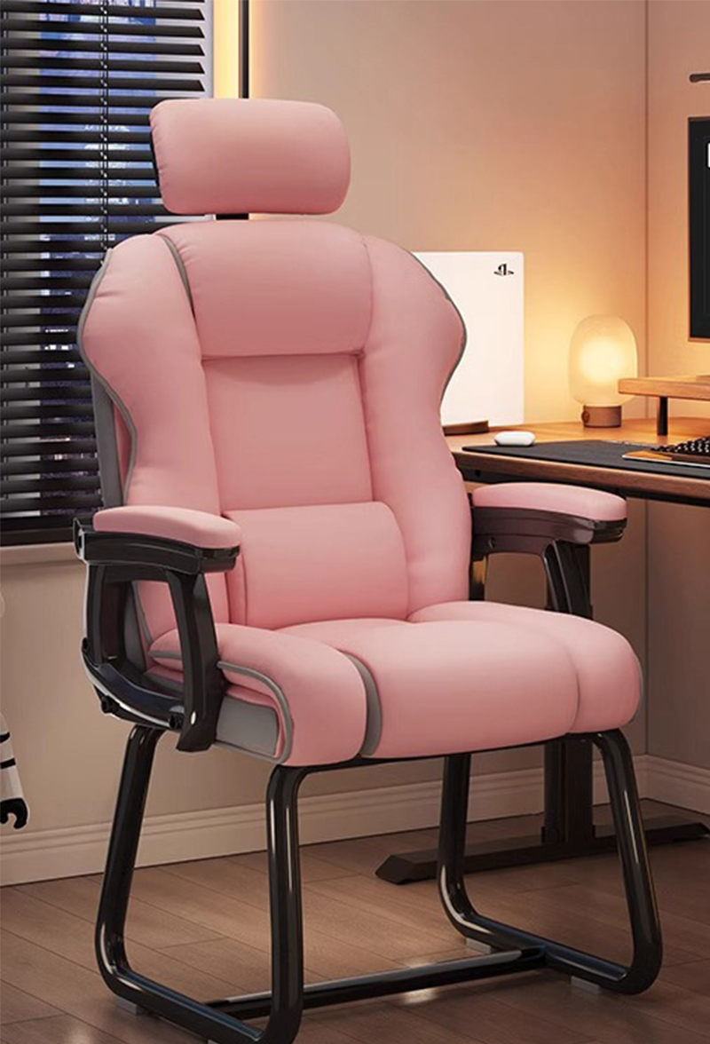 Single chair   pink   headrest