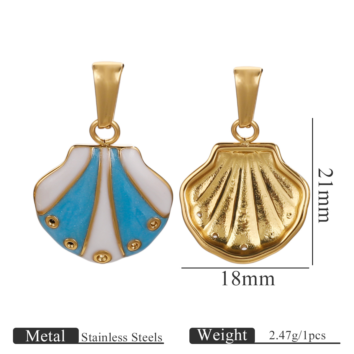 Shells - Blue and white