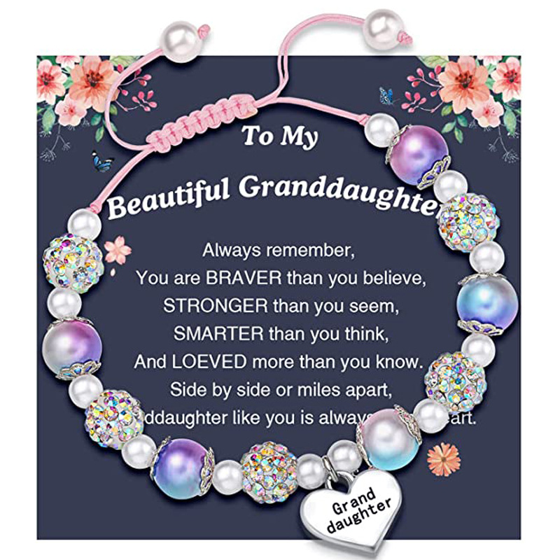 8:Lettering Granddaughter   Blue Purple   Granddaughter card