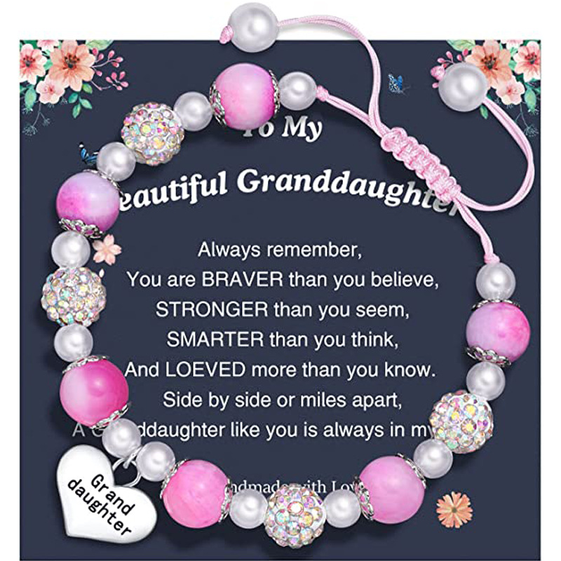 10:Lettering Granddaughter   pink   Granddaughter card