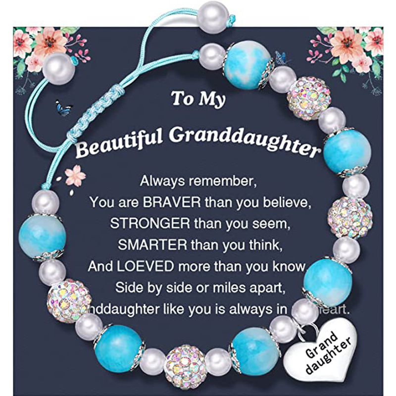 11:Lettering Granddaughter   sky blue   Granddaughter card