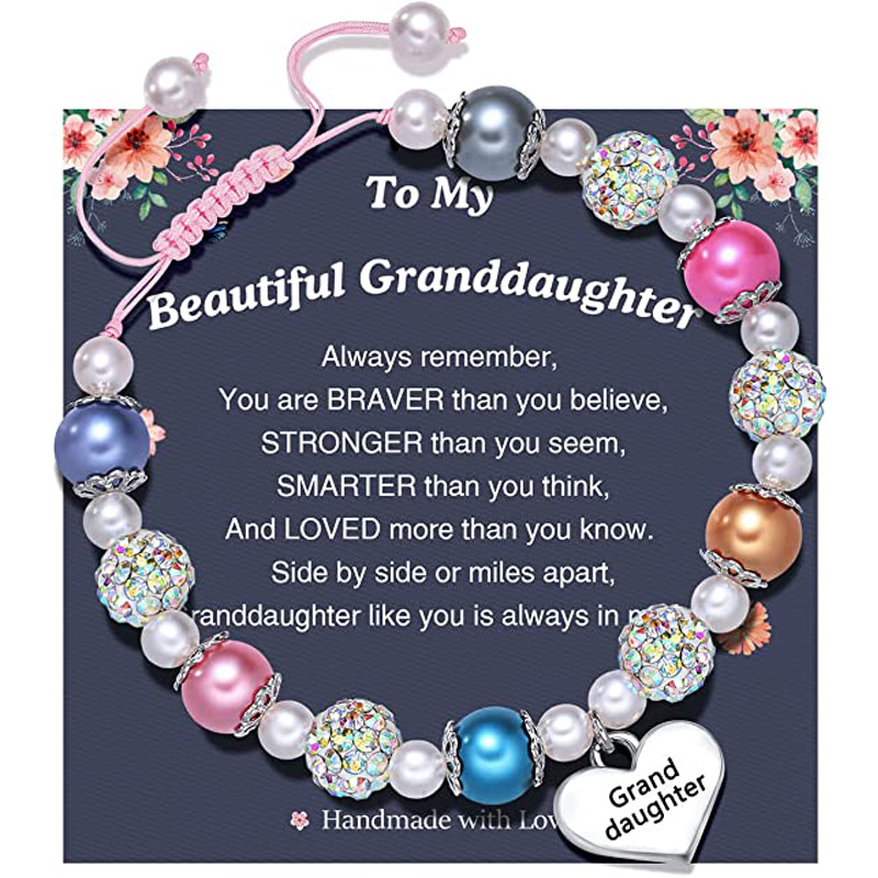 12:Lettering Granddaughter   colorful   Granddaughter card