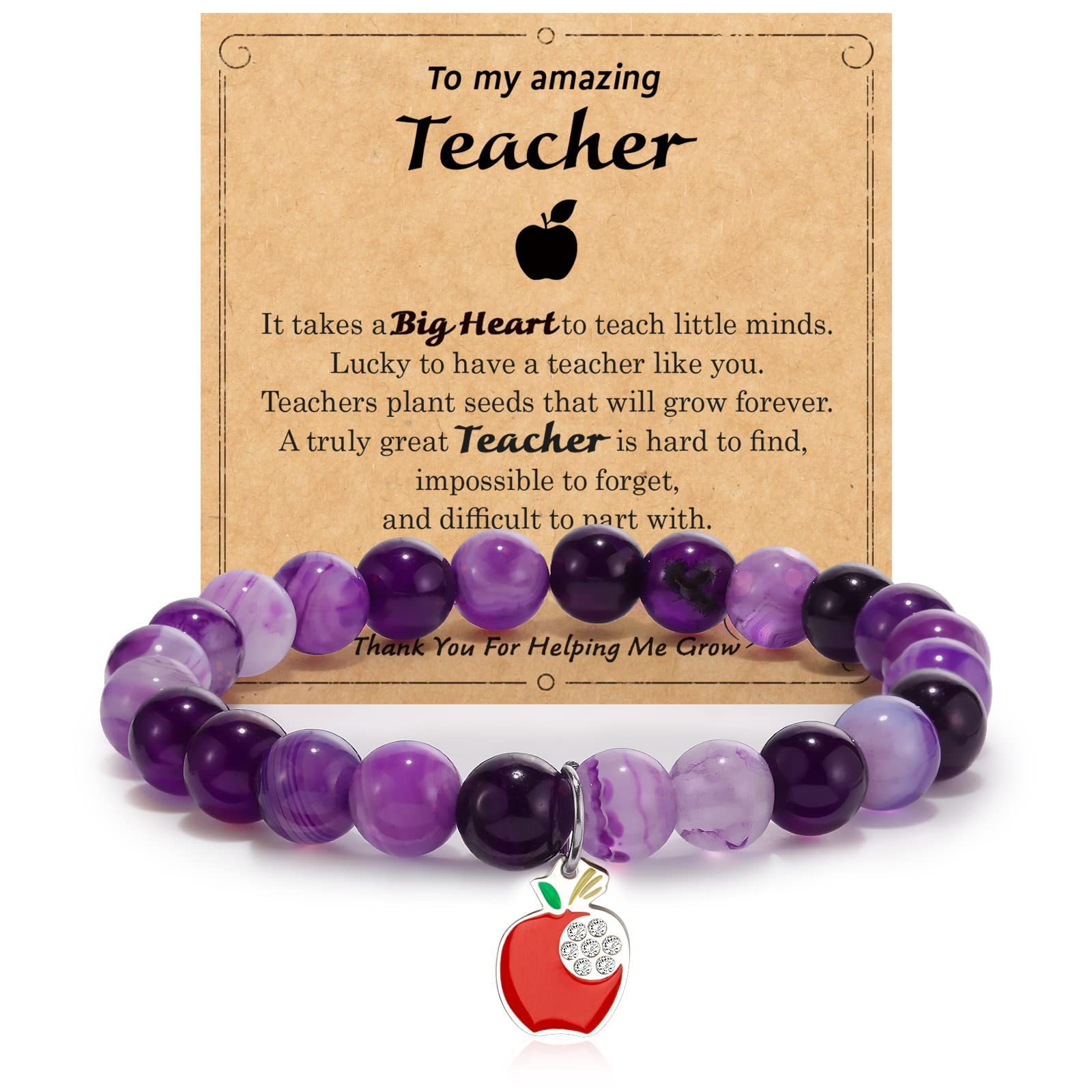 4:Amethyst Red Apple Pendant Teacher Card