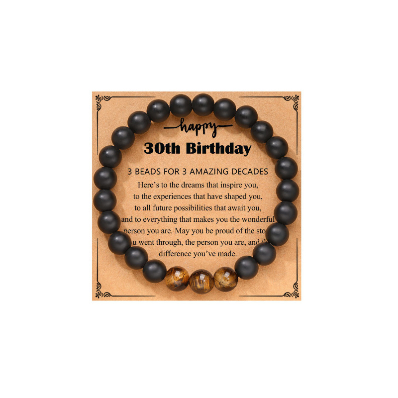 2:Frosted Black   Tiger Eye  30 Birthday Card