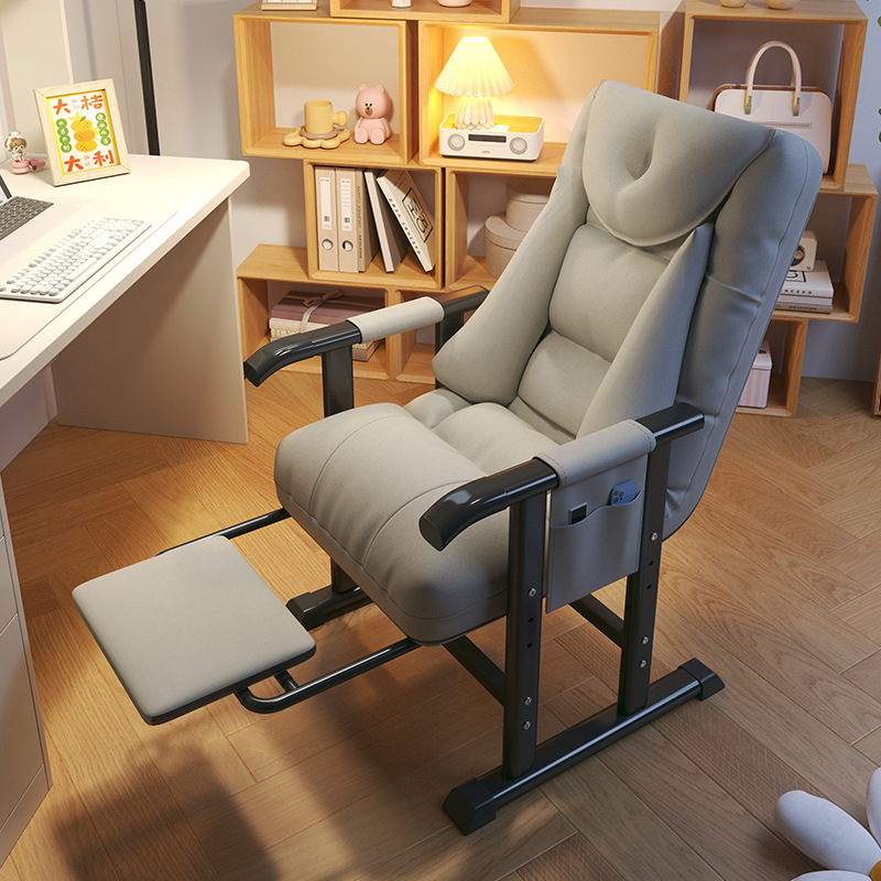 [three-speed height - adjustable backrest - pull-out footrest] cat claw leather white