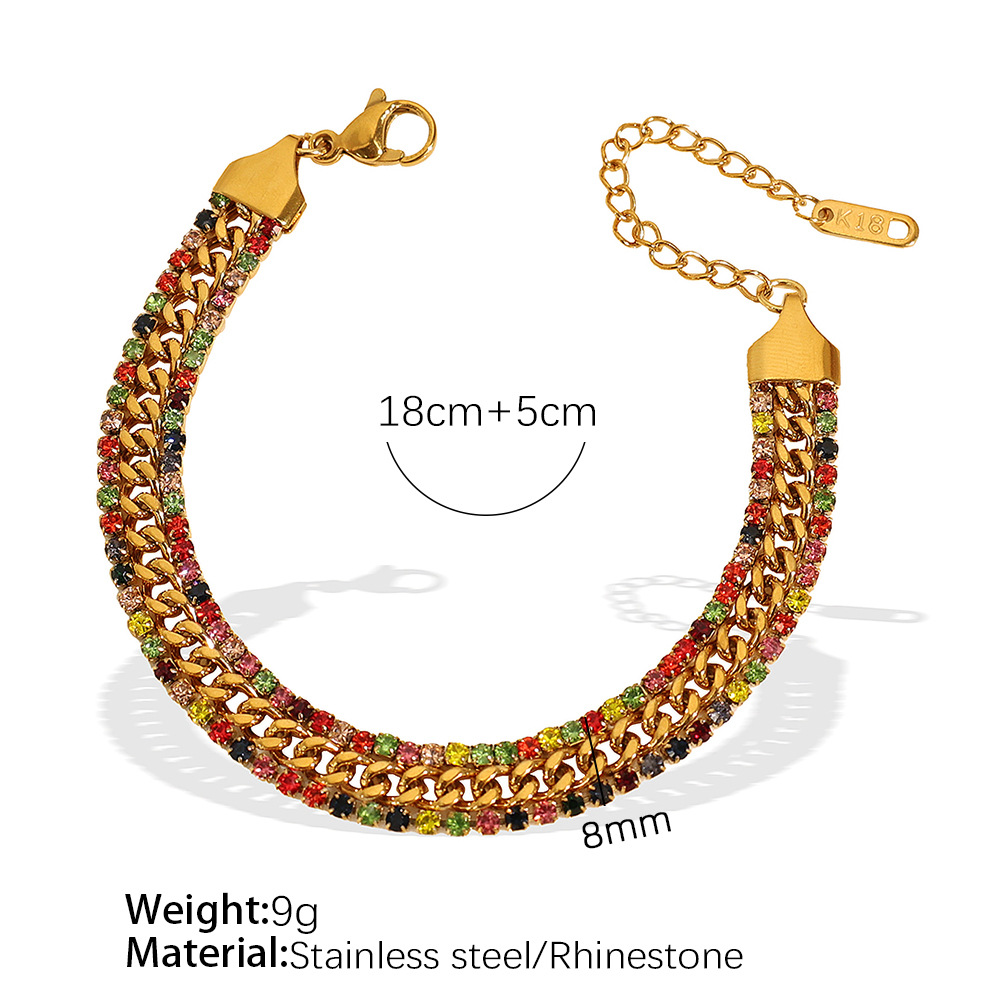 1:Sl123crg colored diamond gold bracelet