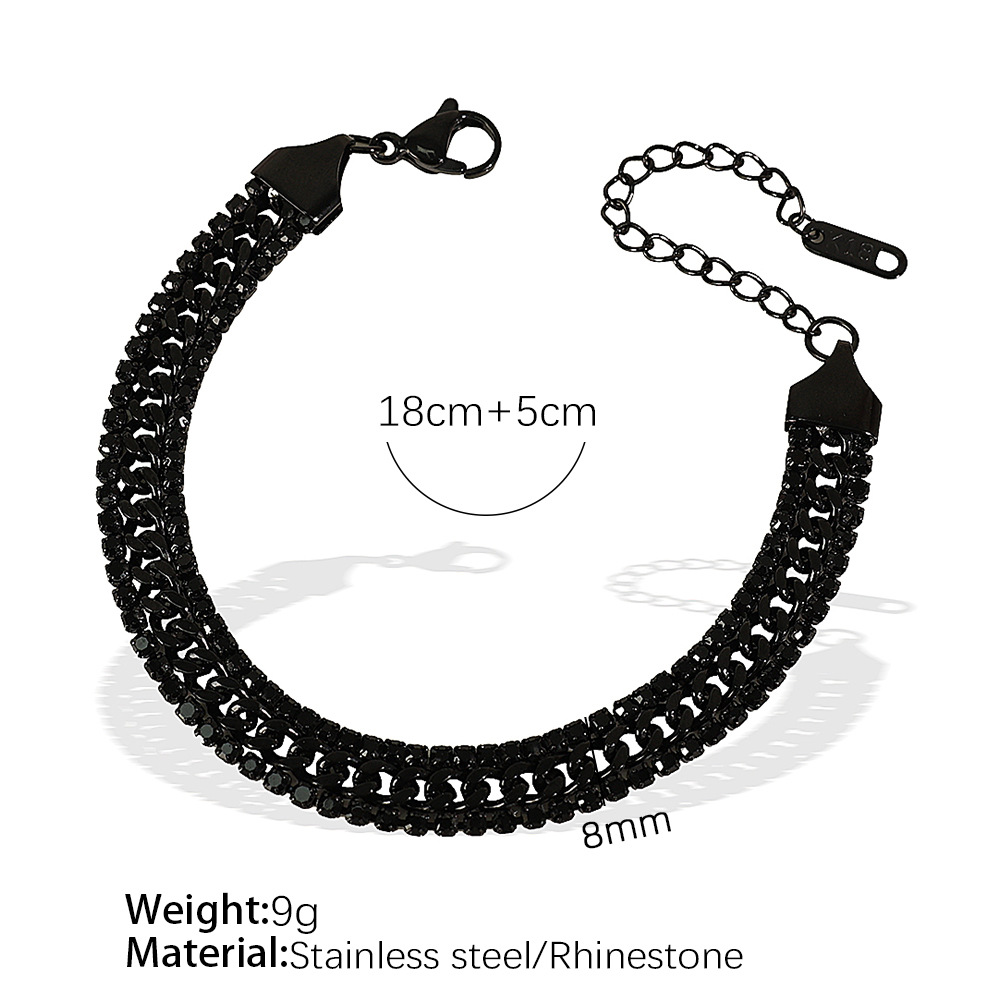 4:Sl123bkb black diamond black bracelet