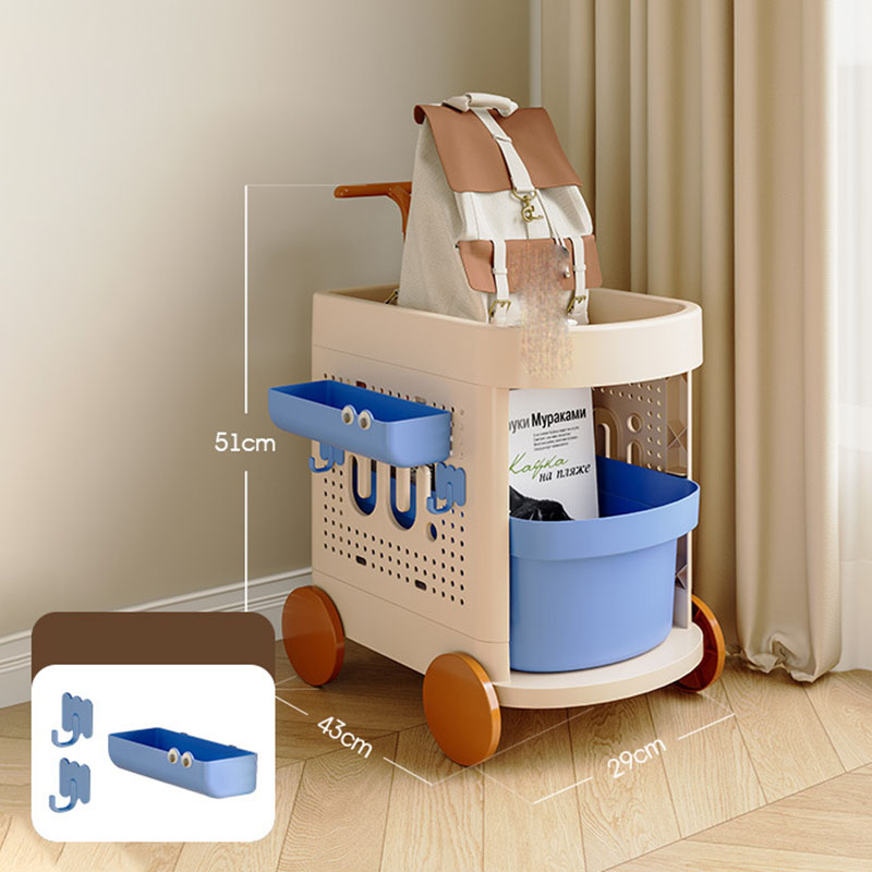 Multifunctional storage rack [2 layers] pulley model comes with 2 hooks   1 pencil case