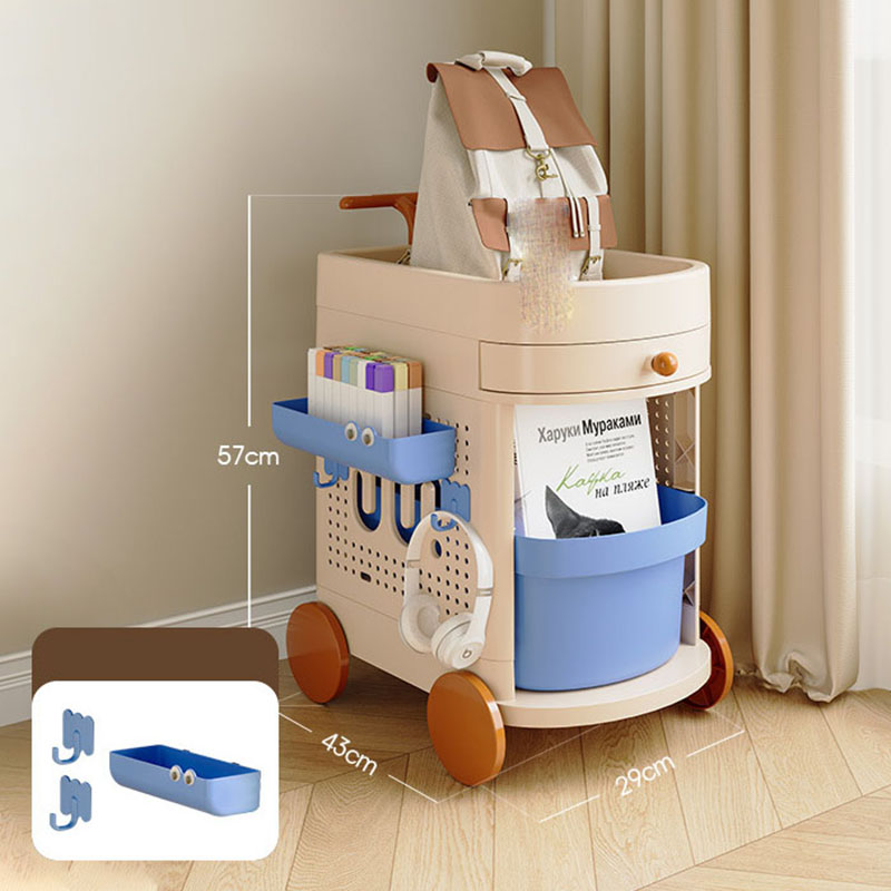 Multifunctional storage rack [2 layers] drawer pulley model comes with 2 hooks   1 pencil case