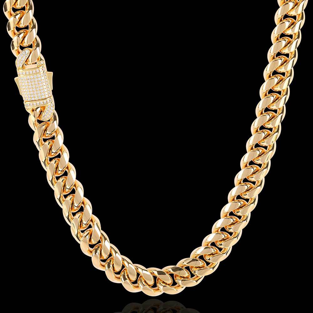 Gold (width 12mm) Necklace 16 inches
