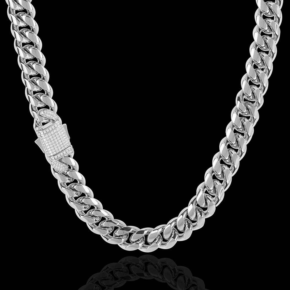 Steel color (width 12mm) Necklace 16 inches