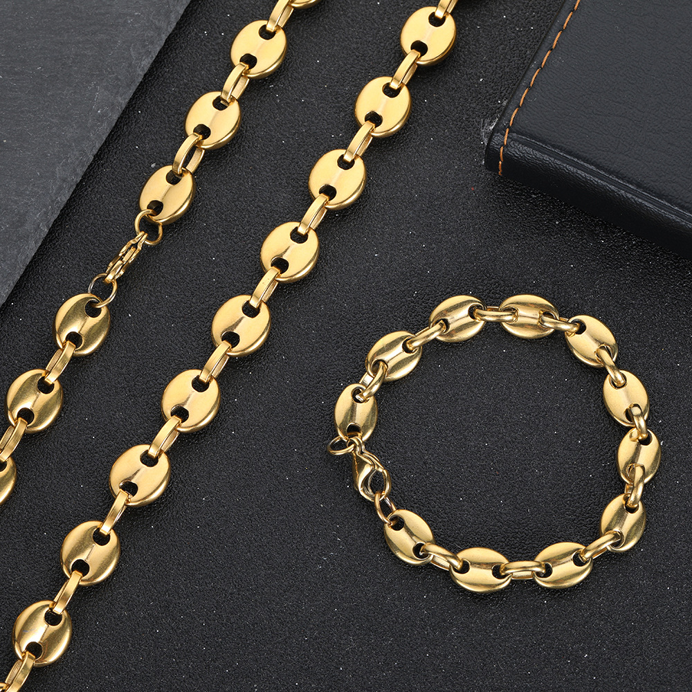 Gold (width 5mm) Bracelet 7 inches