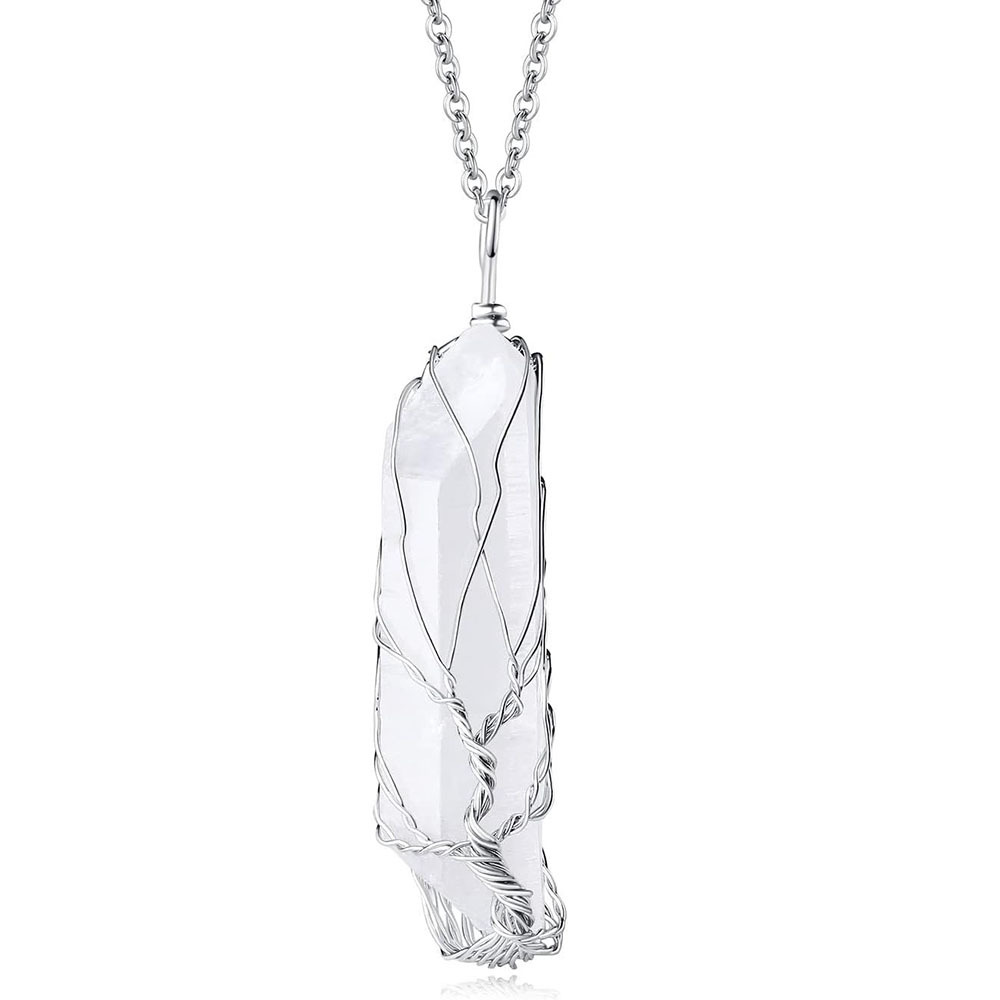 6:silver white crystal chain