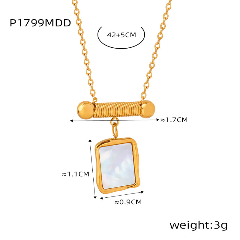 1:P1799-gold necklace-42 5cm