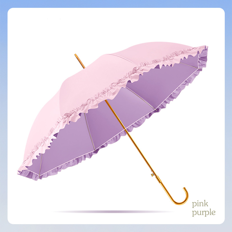 Straight colored glue lace umbrella grape soda