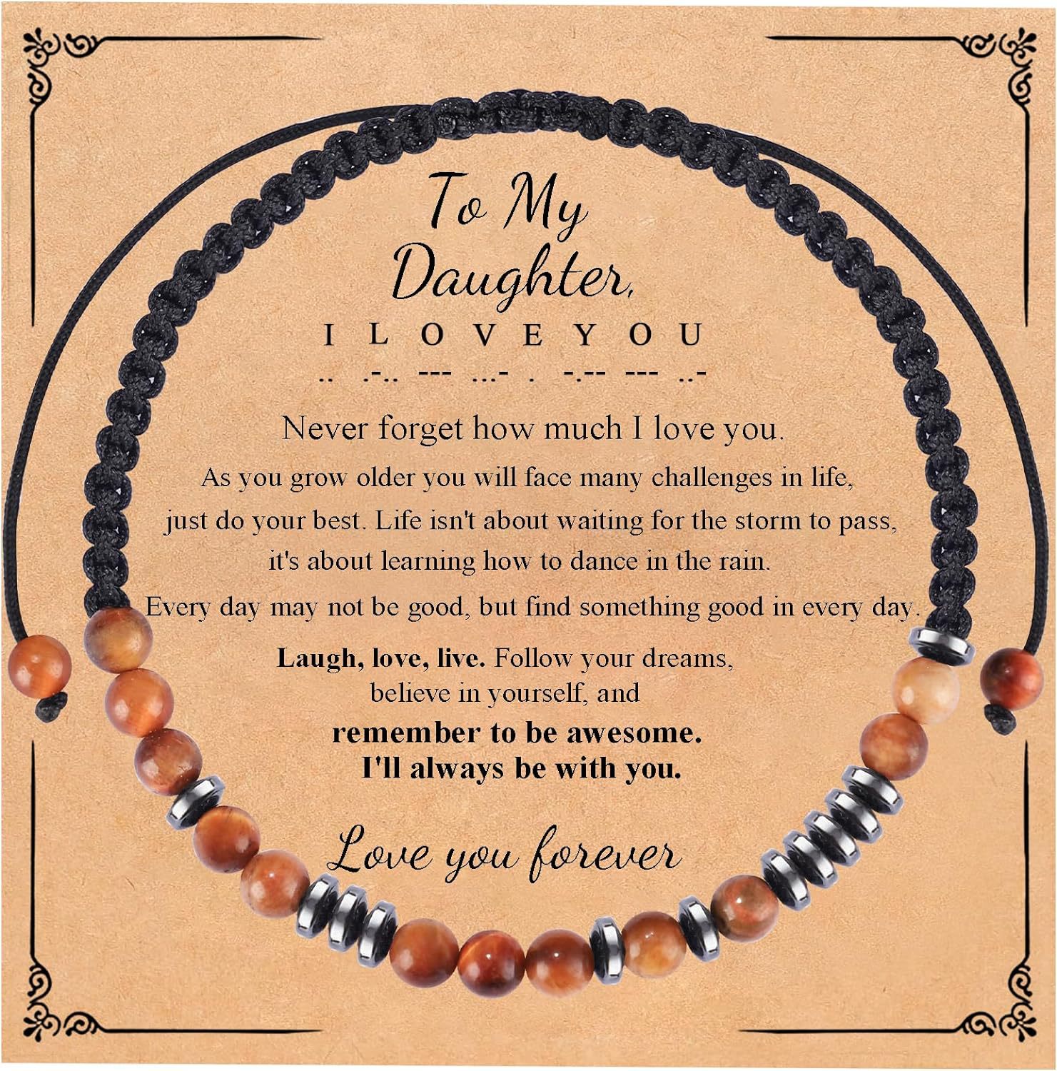 4:Yellow Tiger Eye   To My Daughter card