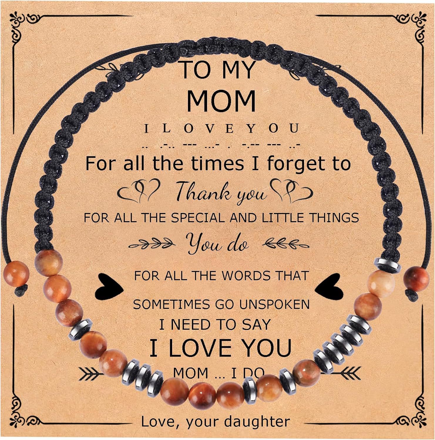 12:Yellow Tiger Eye   To My Mom card