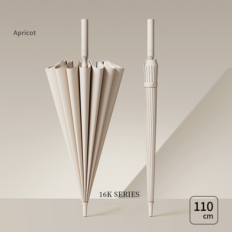 1100*880mm [full fiber mid-stick] [integrated button] 16-bone sycamore rice - storm-resistant umbrella