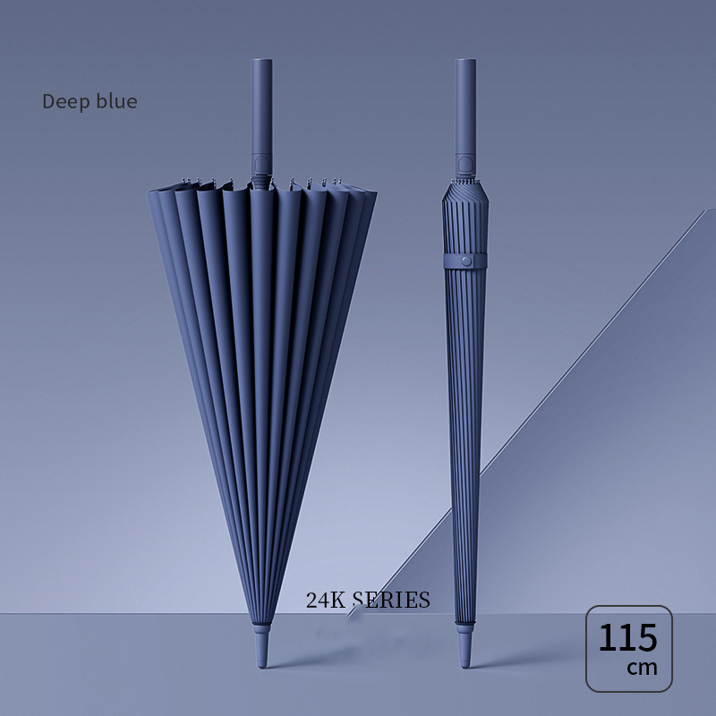 1120*900mm [full fiber mid-stick] [integrated button] 24-bone wise blueanti-storm umbrella