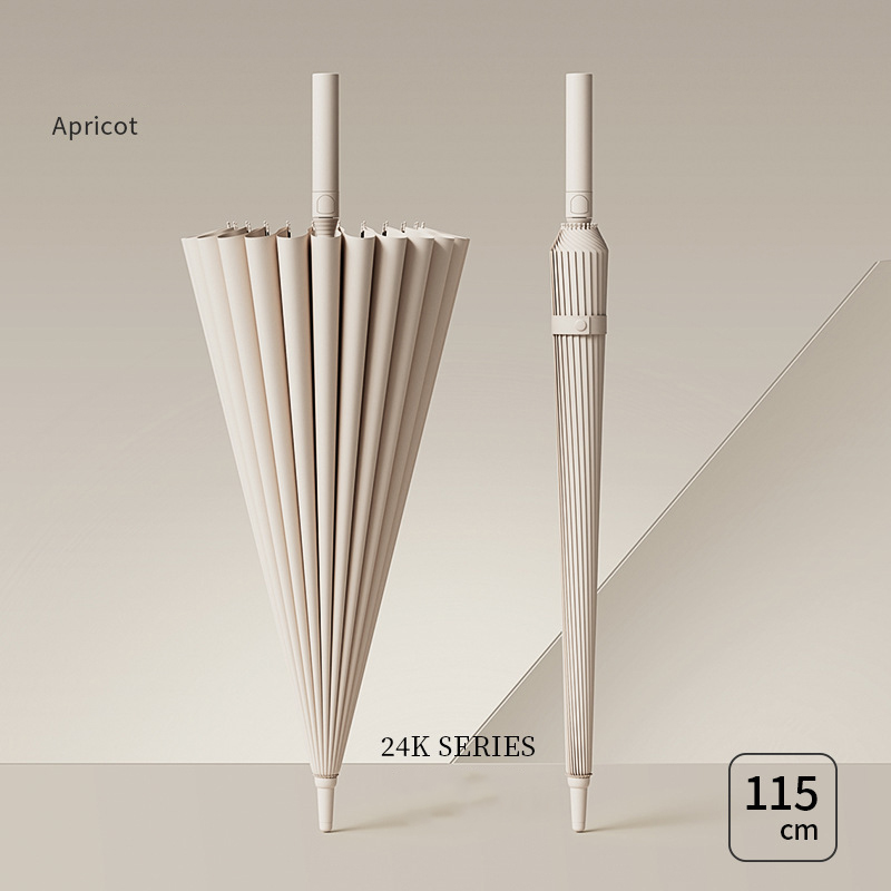 1120*900mm [full fiber mid-stick] [integrated button] 24-bone sycamore rice - storm-resistant umbrella