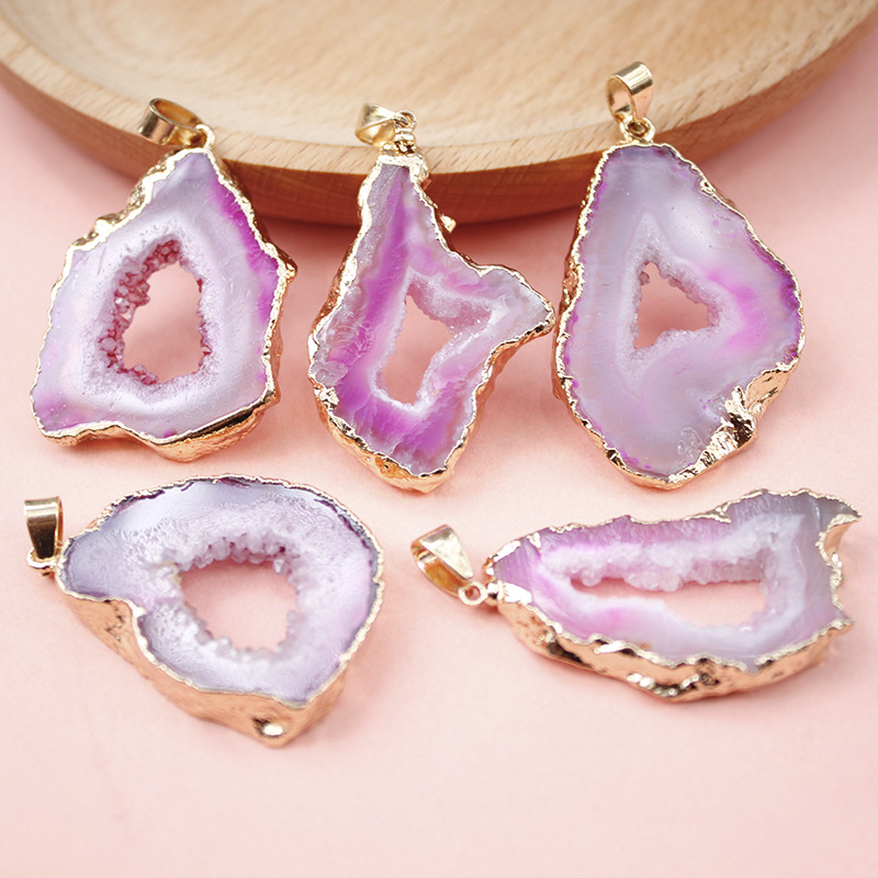 4:Gold-plated rose red without chain