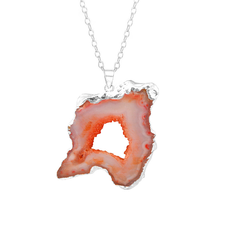 14:Silver plated orange without chain