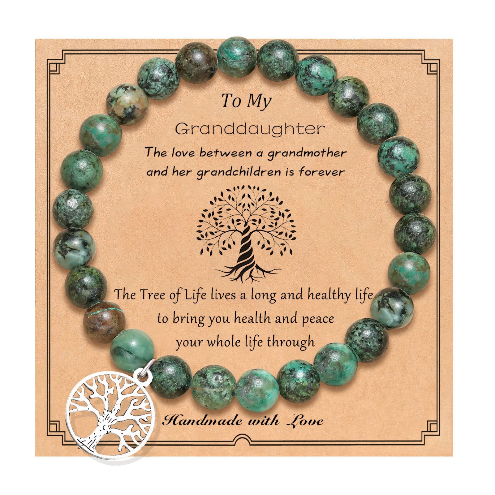 15:6mm african pine tree of life granddaughter card