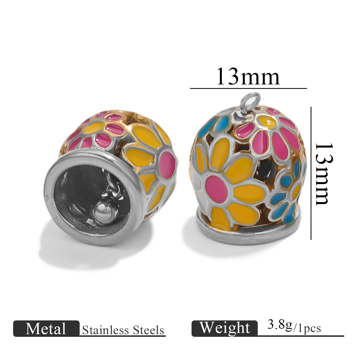 1:Steel color painted pendant bell