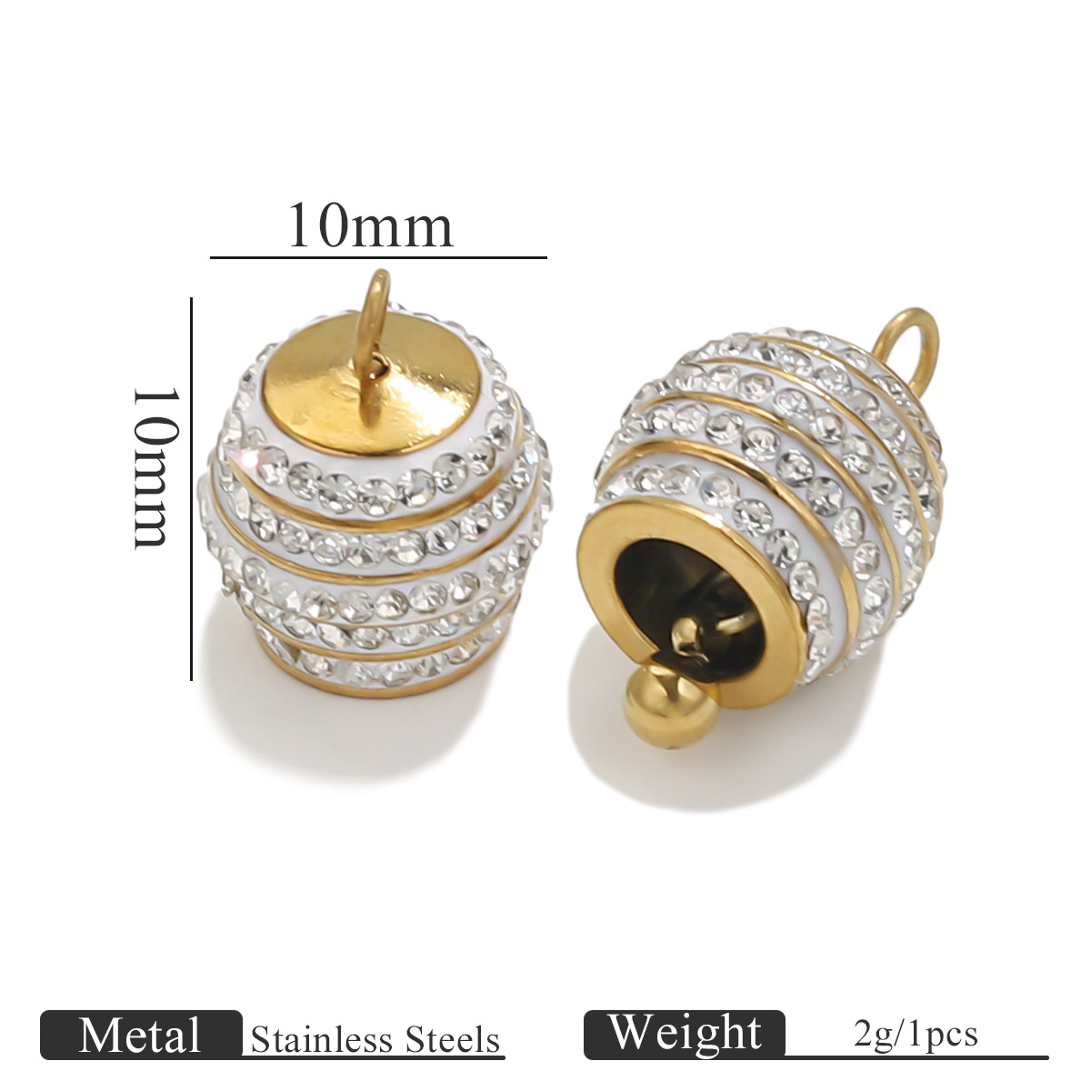 4:Golden color 5 rows of mud diamond bell