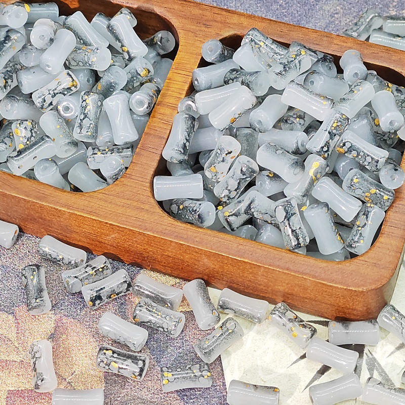 J92# [ink bamboo 6X12mm] silver cream