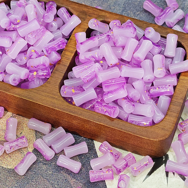 6:J95# [ink bamboo 6X12mm] purple cotton