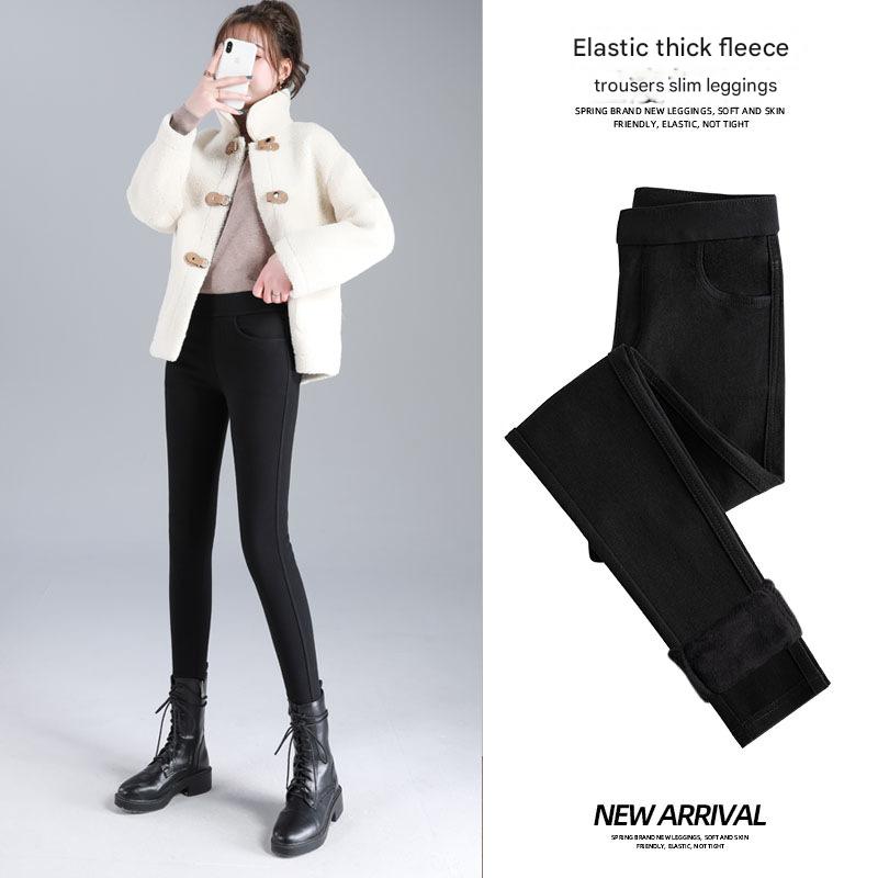 Thick Velvet Pants without Buckle