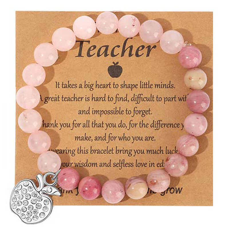 Pink Crystal Red Stone Apple Diamond Pendant Teach