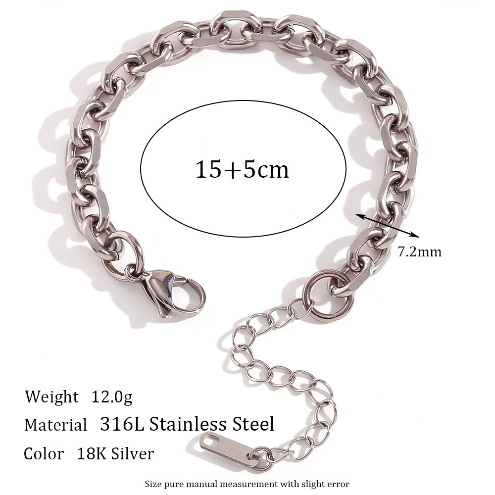 7:Steel color bracelet -15cm  5cm