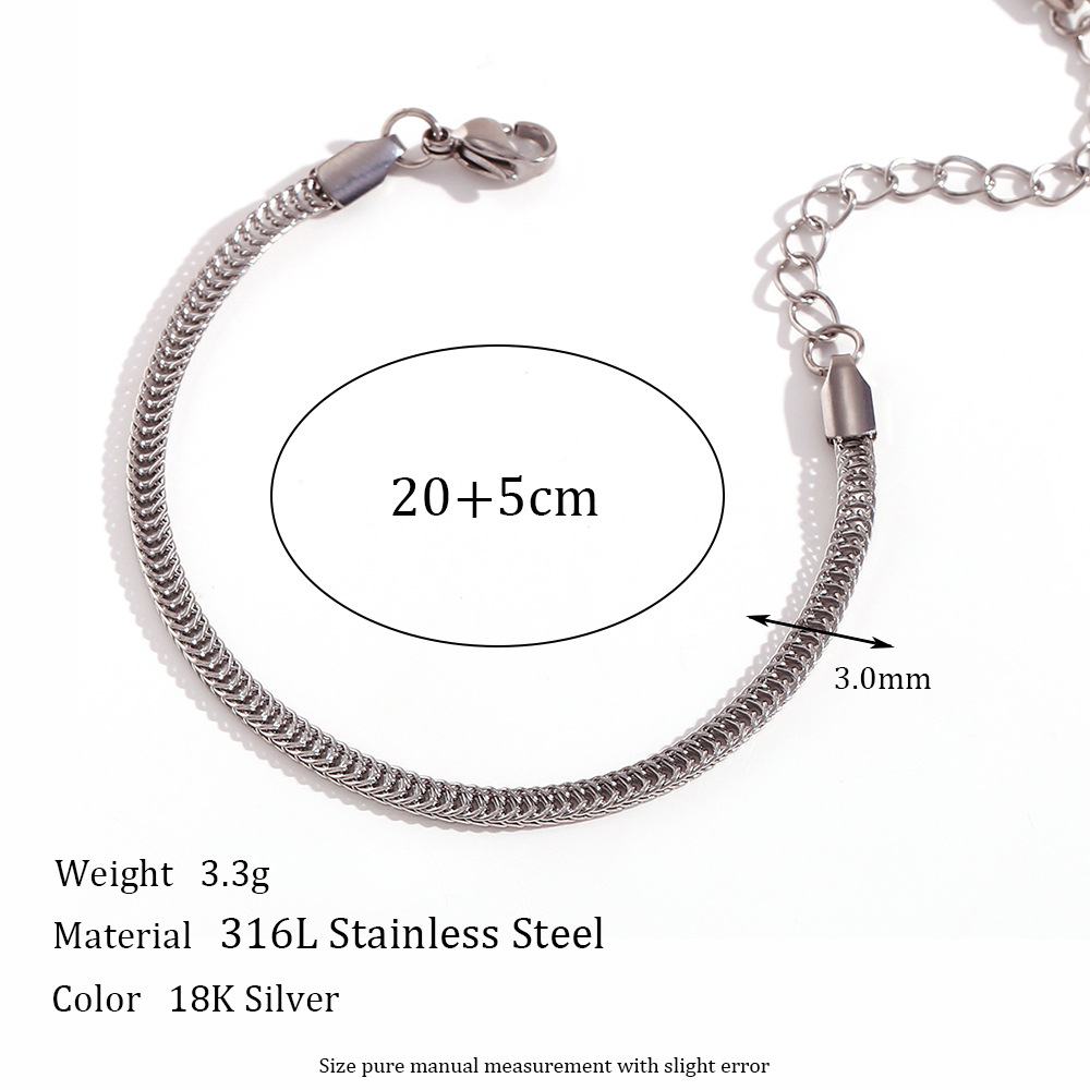 8:Steel anklet-20cm   5cm