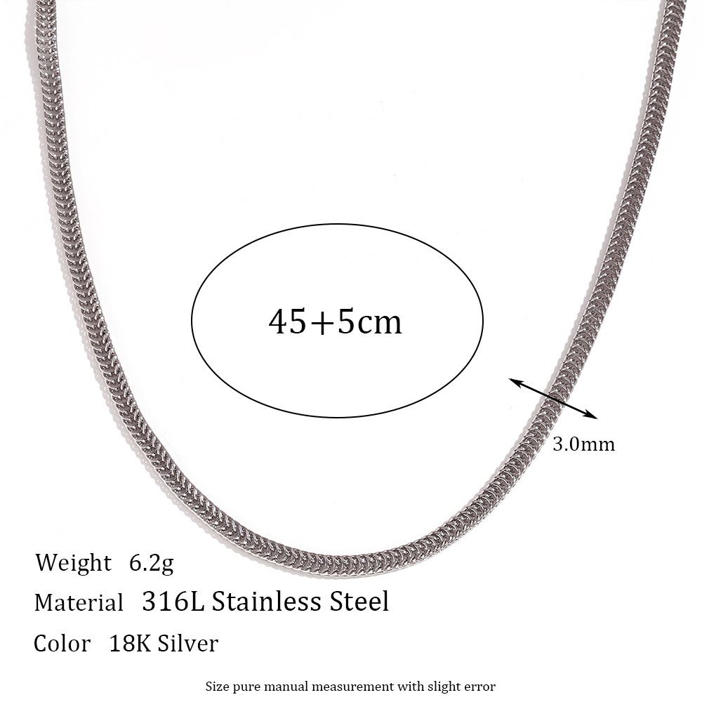 10:Steel Necklace-45cm   5cm